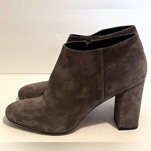 Via Spiga Silvie Block Heel Booties Anthracite Suede